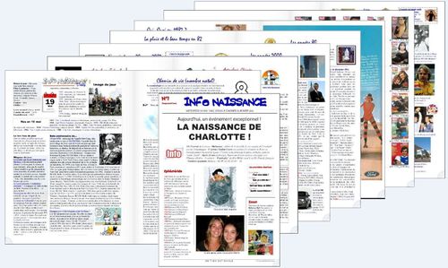 journal de naissance, UNE anniversaire, Jour de Naissance